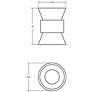6_Mixx 15.25" Wide Ivory Terrazzo Jackson Accent Stool more views