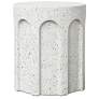 1_Mixx 15" Wide Ivory Terrazzo Atlas Stool