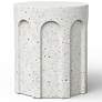 3_Mixx 15" Wide Ivory Terrazzo Atlas Stool more views