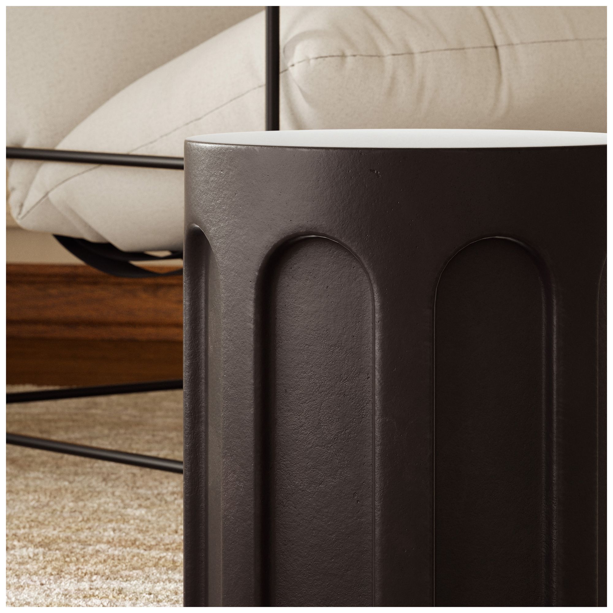 Image 7 Mixx 15" Wide Lava Atlas Stool more views