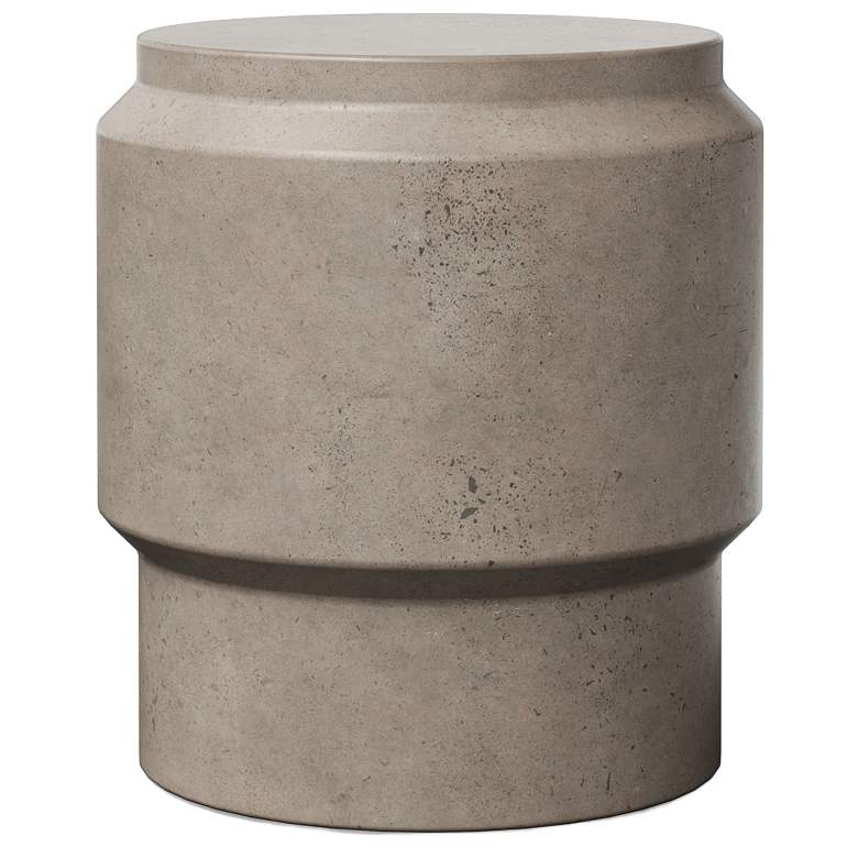 Image 1 Mixx 16.25" Wide Dark Grey Barrel Accent Stool