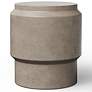 3_Mixx 16.25" Wide Dark Grey Barrel Accent Stool more views