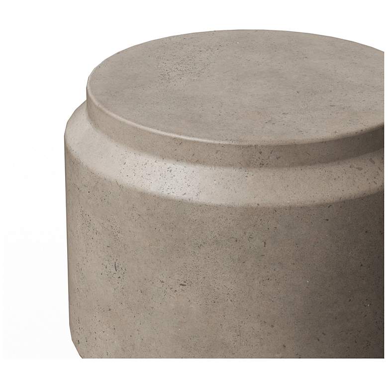 Image 5 Mixx 16.25" Wide Dark Grey Barrel Accent Stool more views