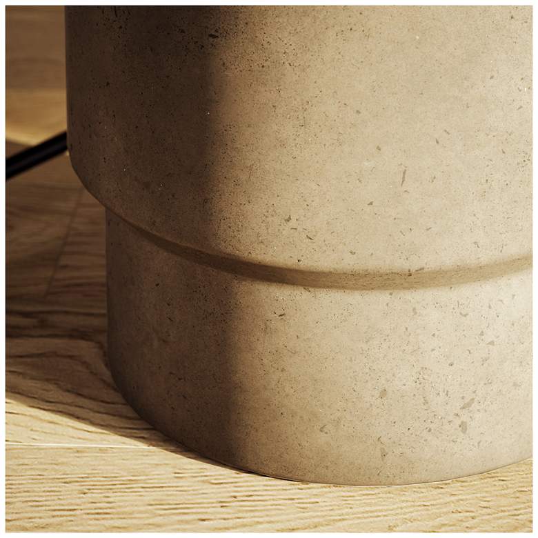 Image 7 Mixx 16.25" Wide Dark Grey Barrel Accent Stool more views