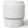 4_Mixx 16.25" Wide Ivory Terrazzo Barrel Accent Stool more views