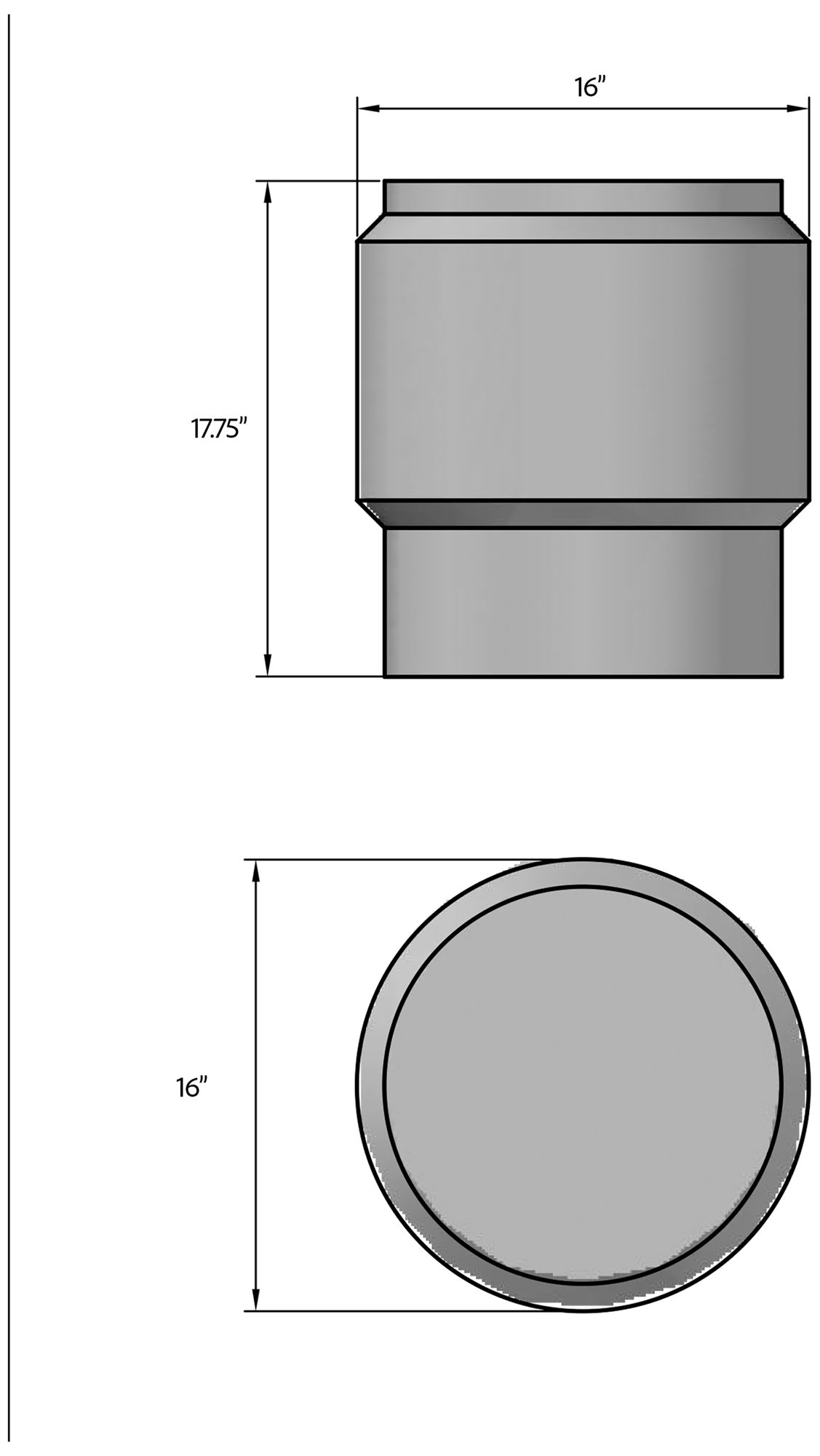 Image 5 Mixx 16.25" Wide Lava Barrel Accent Stool more views