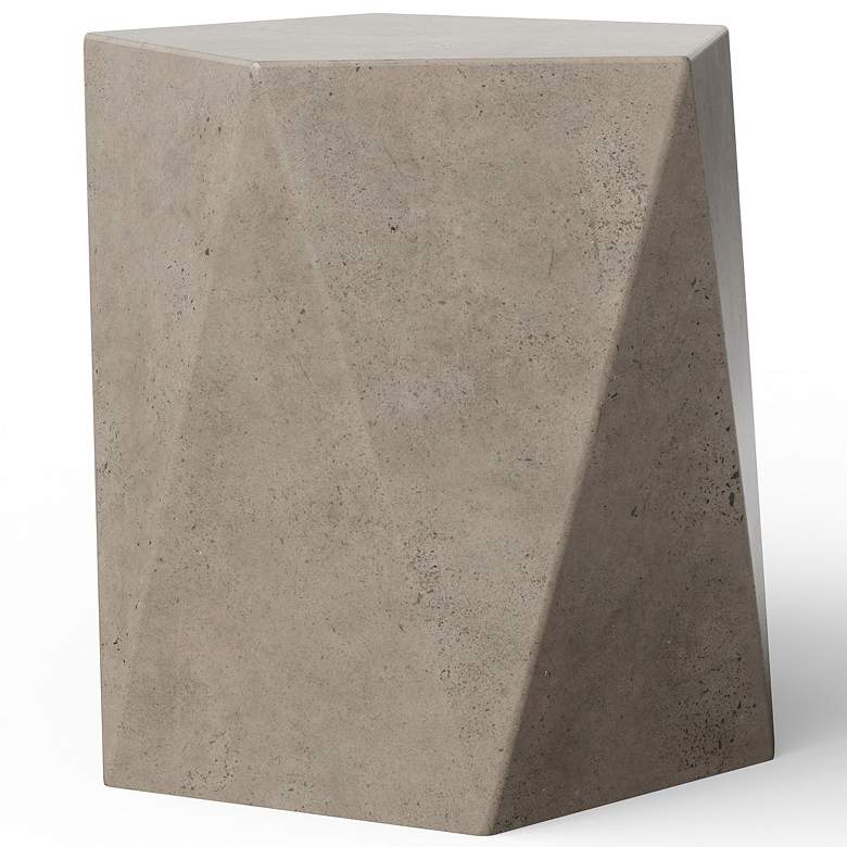 Image 2 Mixx 17.75" Wide Dark Grey Kelson Accent Stool more views