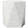 Mixx 17.75" Wide Ivory Terrazzo Kelson Accent Stool