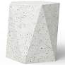 3_Mixx 17.75" Wide Ivory Terrazzo Kelson Accent Stool more views