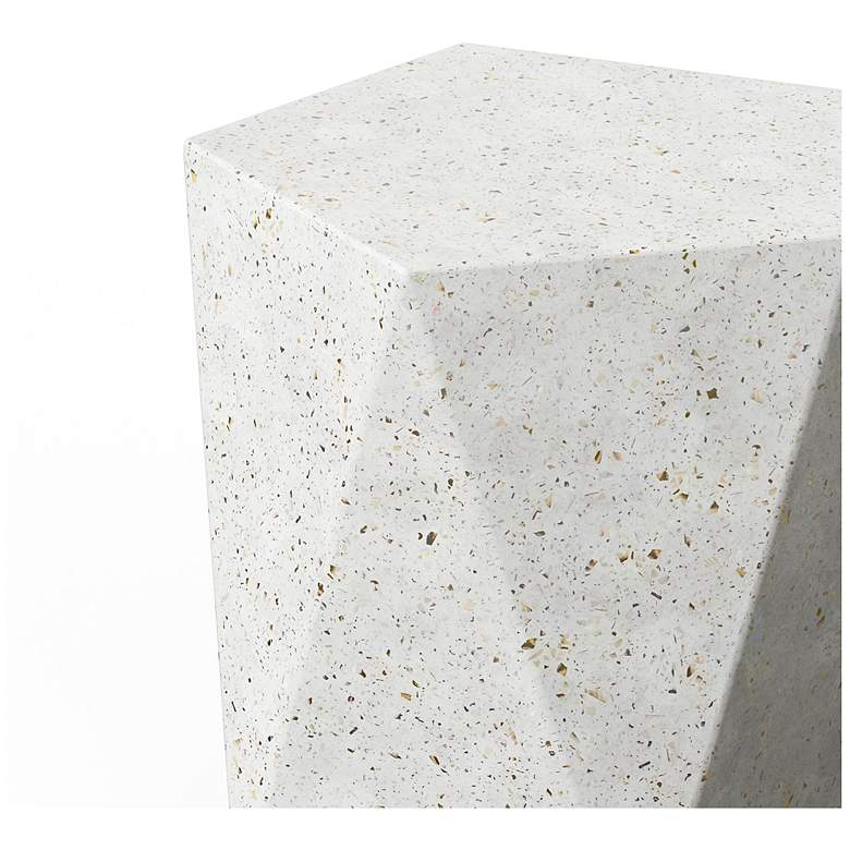 Image 4 Mixx 17.75" Wide Ivory Terrazzo Kelson Accent Stool more views