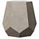 Mixx 19" Wide Dark Grey Faceted Accent Stool