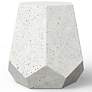 3_Mixx 19" Wide Ivory Terrazzo Faceted Accent Stool more views