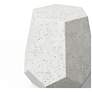 4_Mixx 19" Wide Ivory Terrazzo Faceted Accent Stool more views
