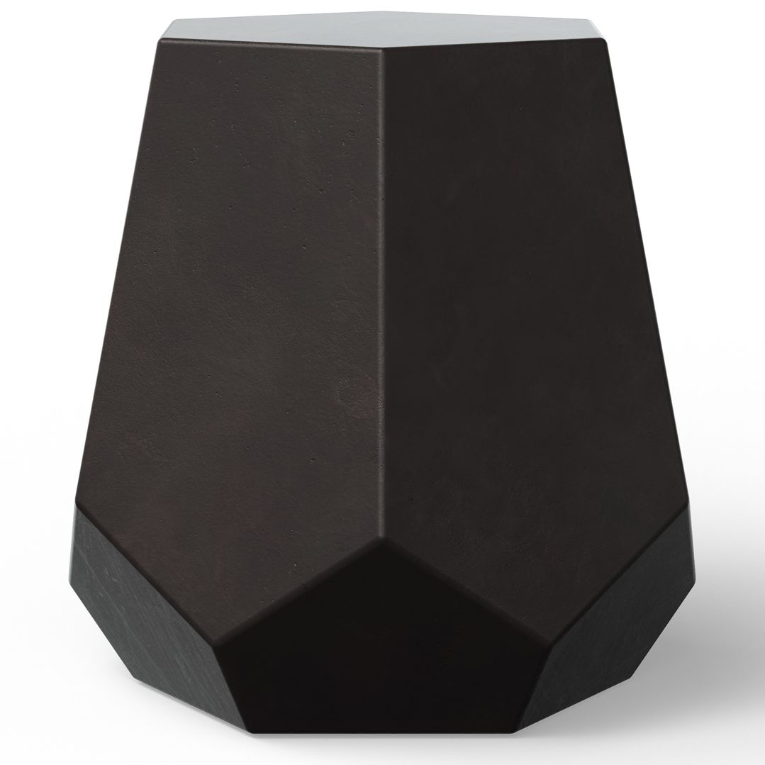 Image 3 Mixx 19" Wide Lava Faceted Accent Stool more views