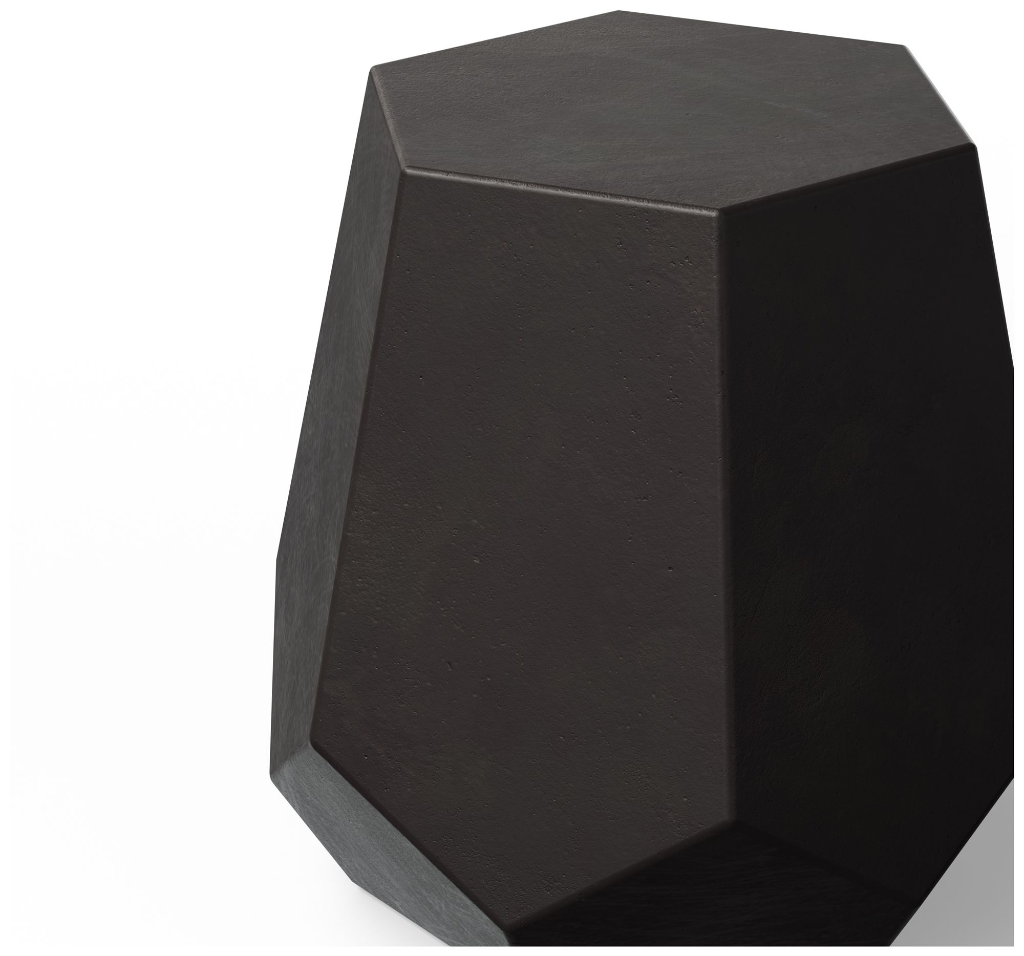 Image 4 Mixx 19" Wide Lava Faceted Accent Stool more views