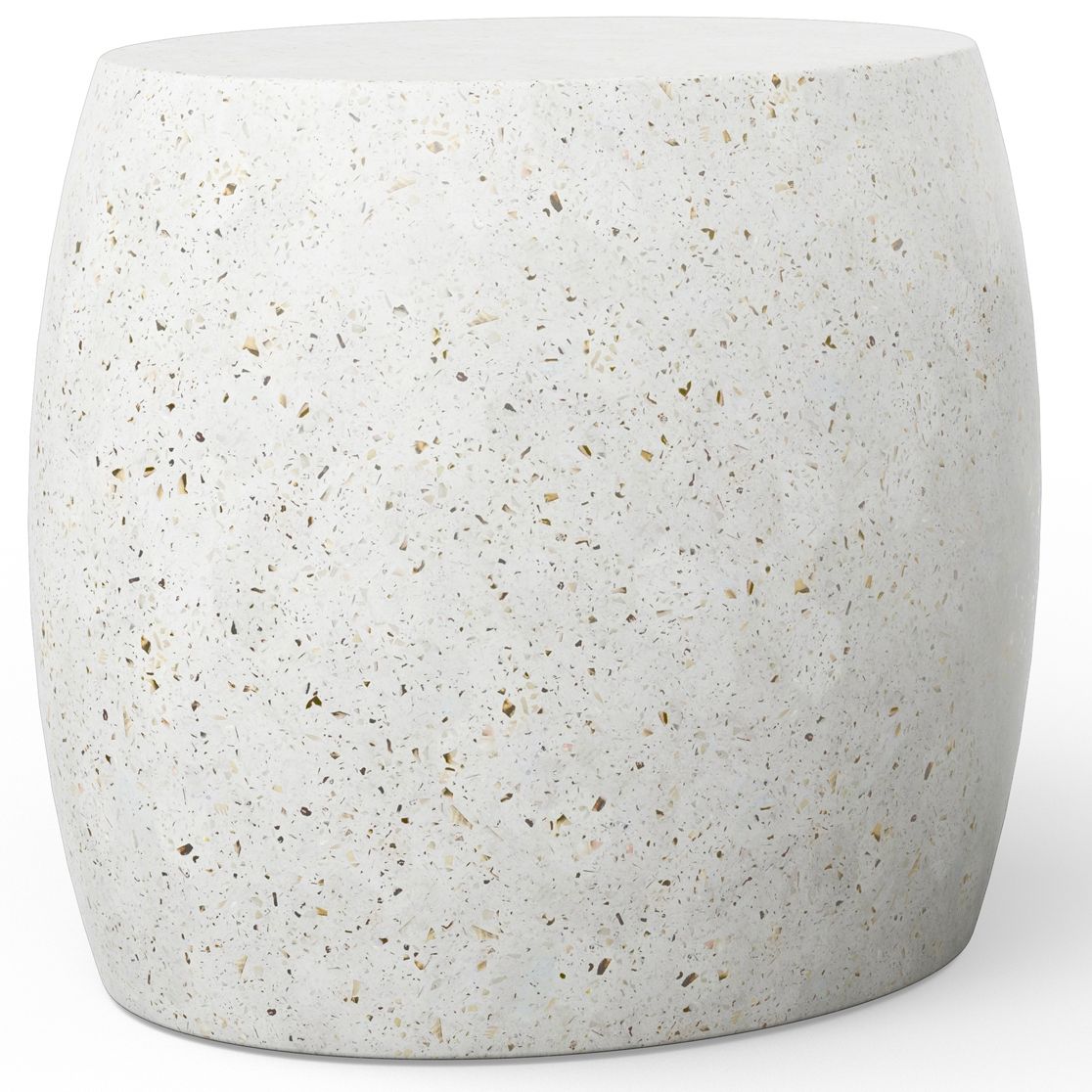 Image 3 Mixx 24" Wide Ivory Terrazzo Pebble End Table more views