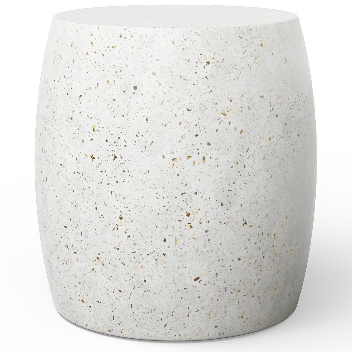Image 4 Mixx 24" Wide Ivory Terrazzo Pebble End Table more views