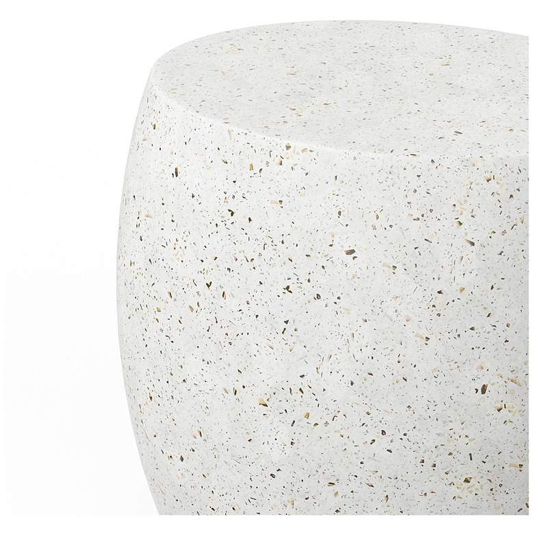 Image 5 Mixx 24" Wide Ivory Terrazzo Pebble End Table more views