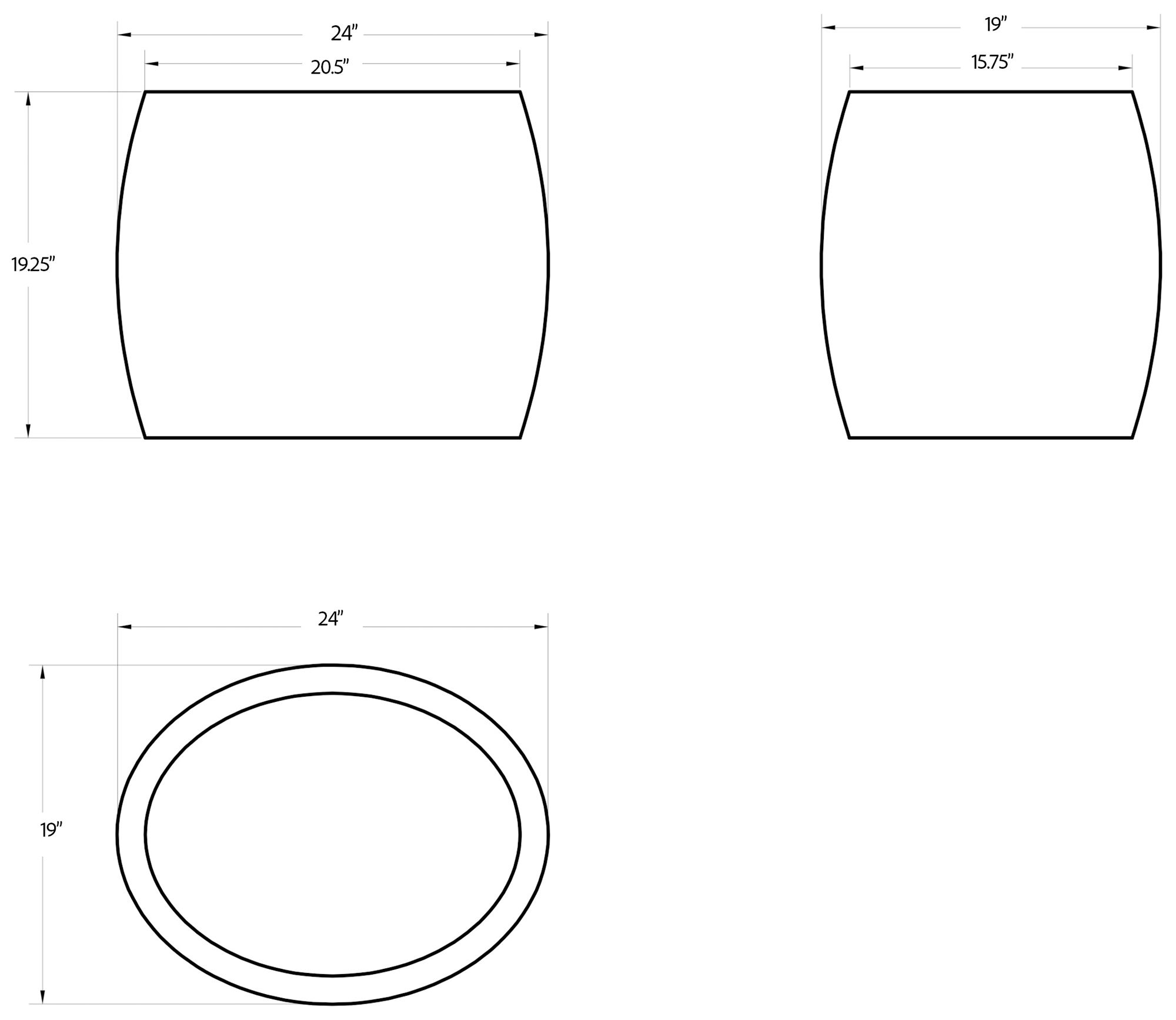 Image 6 Mixx 24" Wide Ivory Terrazzo Pebble End Table more views