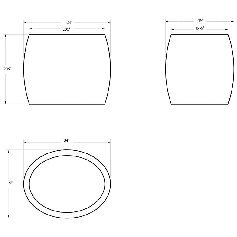 Image 6 Mixx 24" Wide Ivory Terrazzo Pebble End Table more views