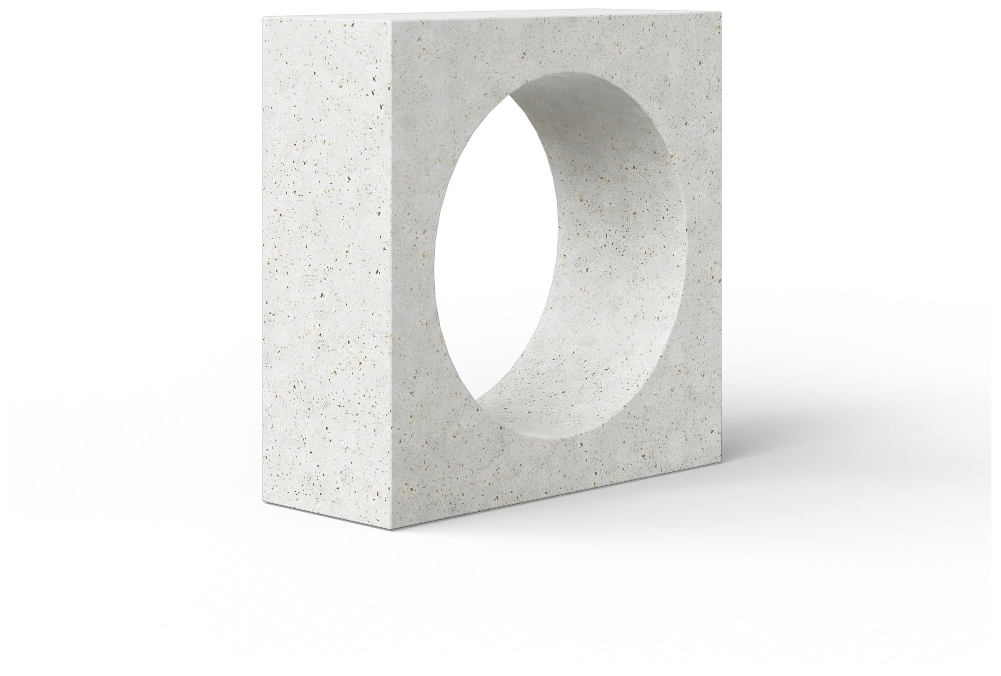 Image 2 Mixx 36" Wide Ivory Terrazzo Rectangular Console Table more views