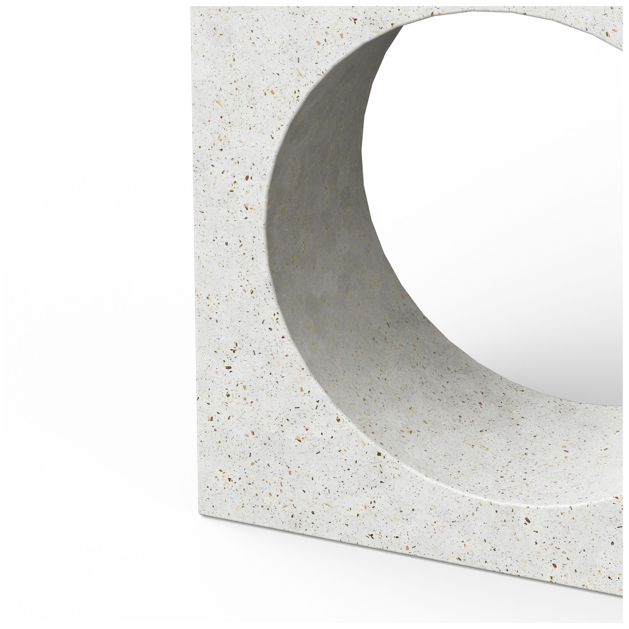 Image 4 Mixx 36" Wide Ivory Terrazzo Rectangular Console Table more views