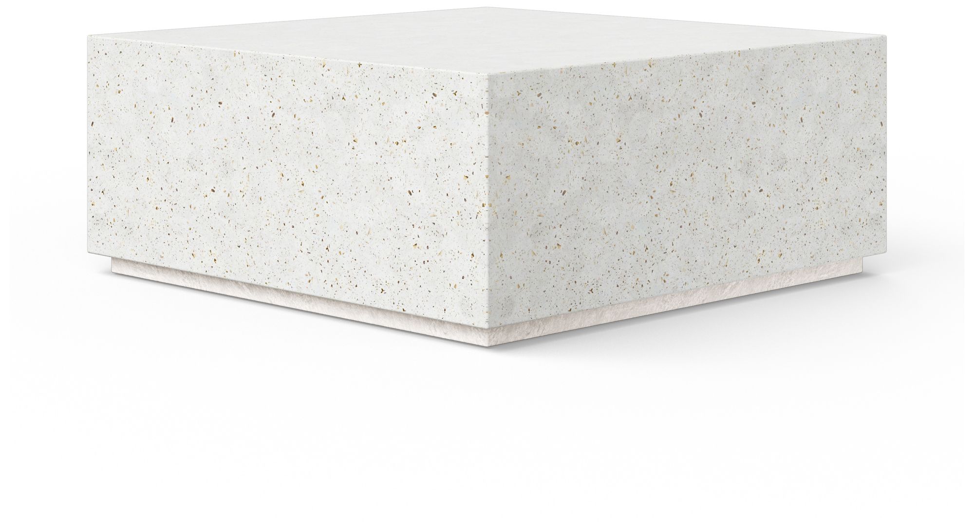 Image 2 Mixx 39.5" Wide Ivory Terrazzo Square Coffee Table more views