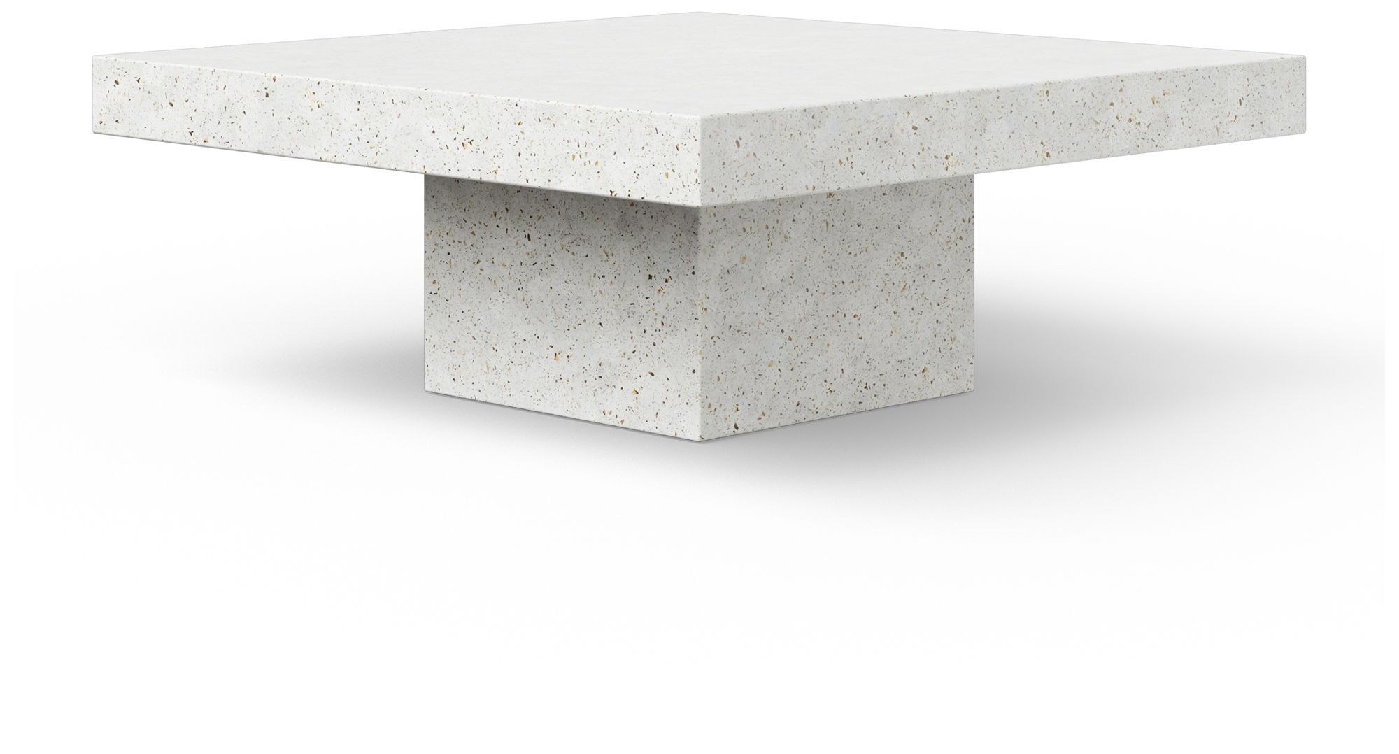 Image 2 Mixx 43.25" Wide Ivory Terrazzo Square Coffee Table more views