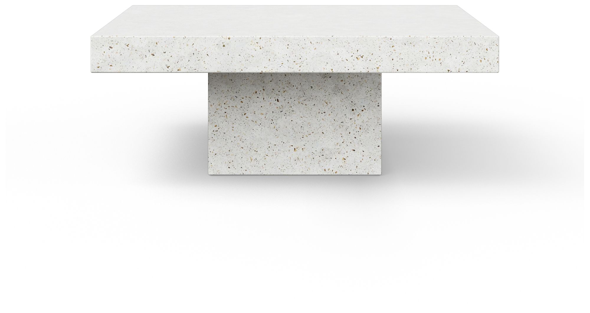 Image 3 Mixx 43.25" Wide Ivory Terrazzo Square Coffee Table more views