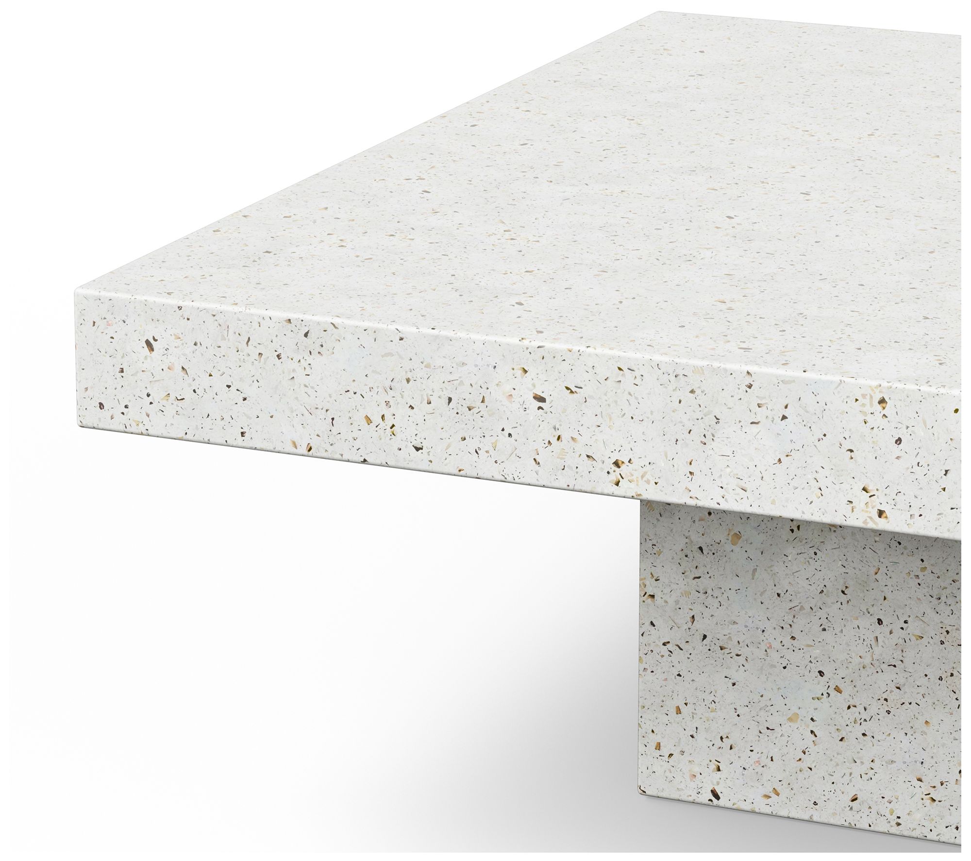 Image 4 Mixx 43.25" Wide Ivory Terrazzo Square Coffee Table more views