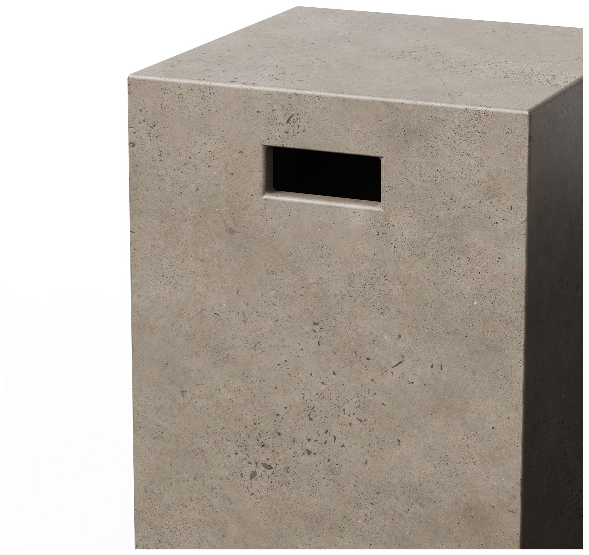 Image 4 Mixx Una 13.75" Wide Dark Grey Accent Stool more views