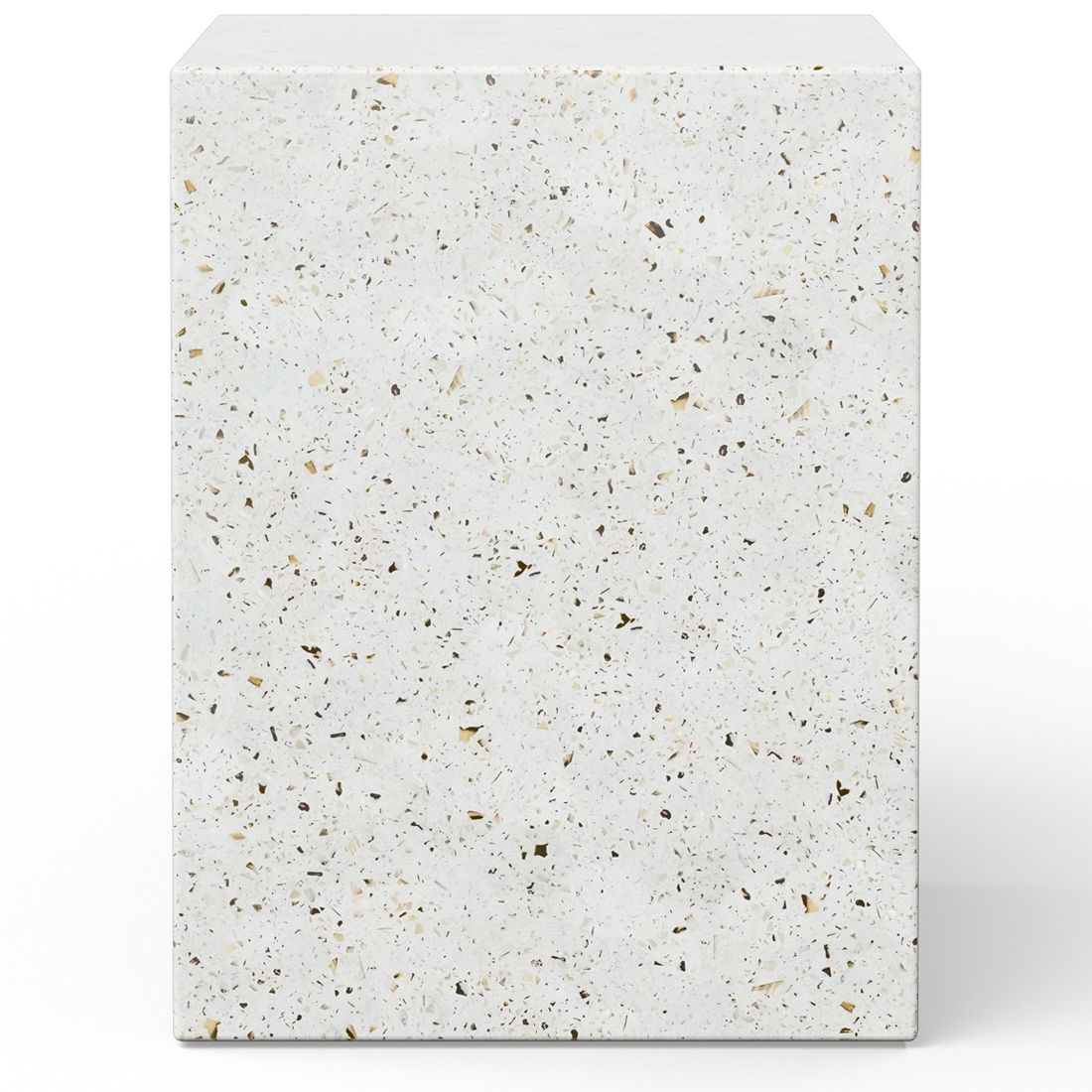 Image 4 Mixx Una 13.75" Wide Ivory Terrazzo Accent Stool more views