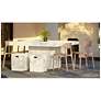 7_Mixx Una 13.75" Wide Ivory Terrazzo Accent Stool more views
