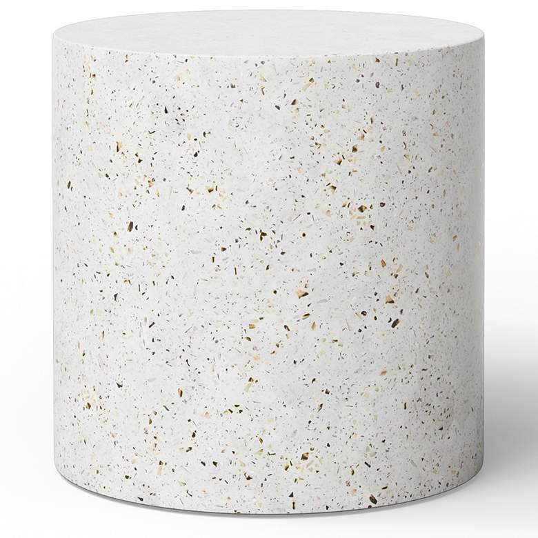 Image 2 Mixx Una 15.75" Wide Ivory Terrazzo End Table more views