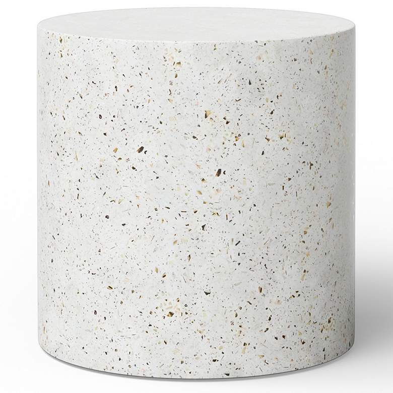 Image 3 Mixx Una 15.75" Wide Ivory Terrazzo End Table more views