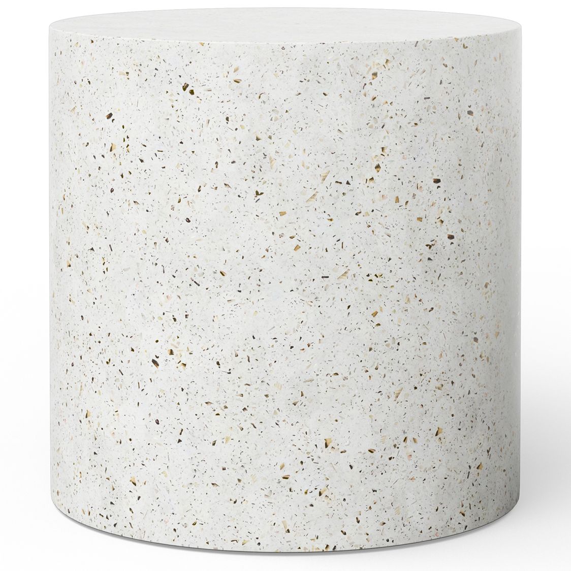 Image 2 Mixx Una 19.75" Wide Ivory Terrazzo End Table more views