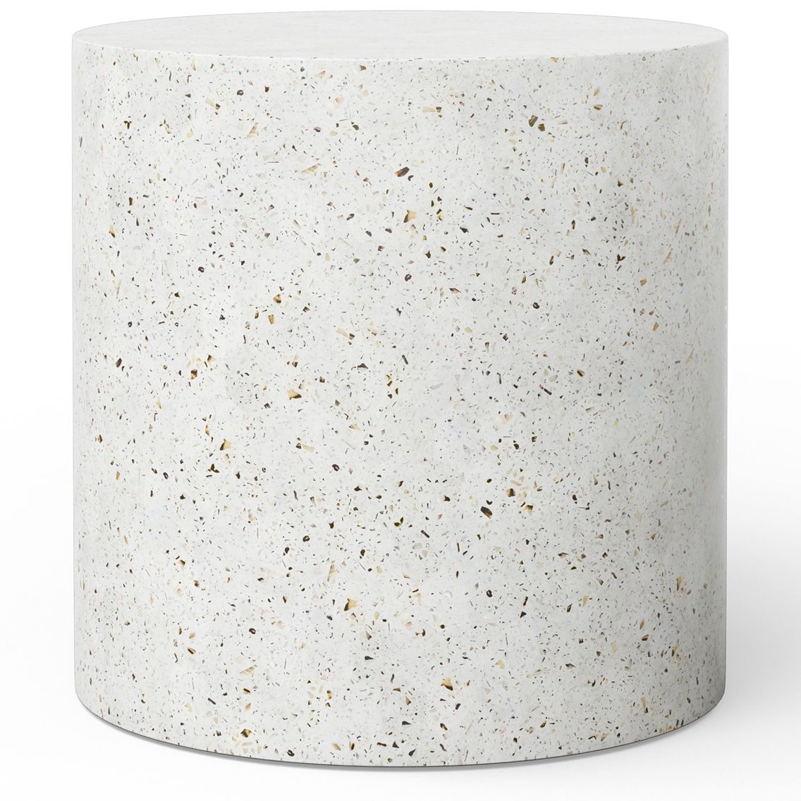 Image 3 Mixx Una 19.75" Wide Ivory Terrazzo End Table more views