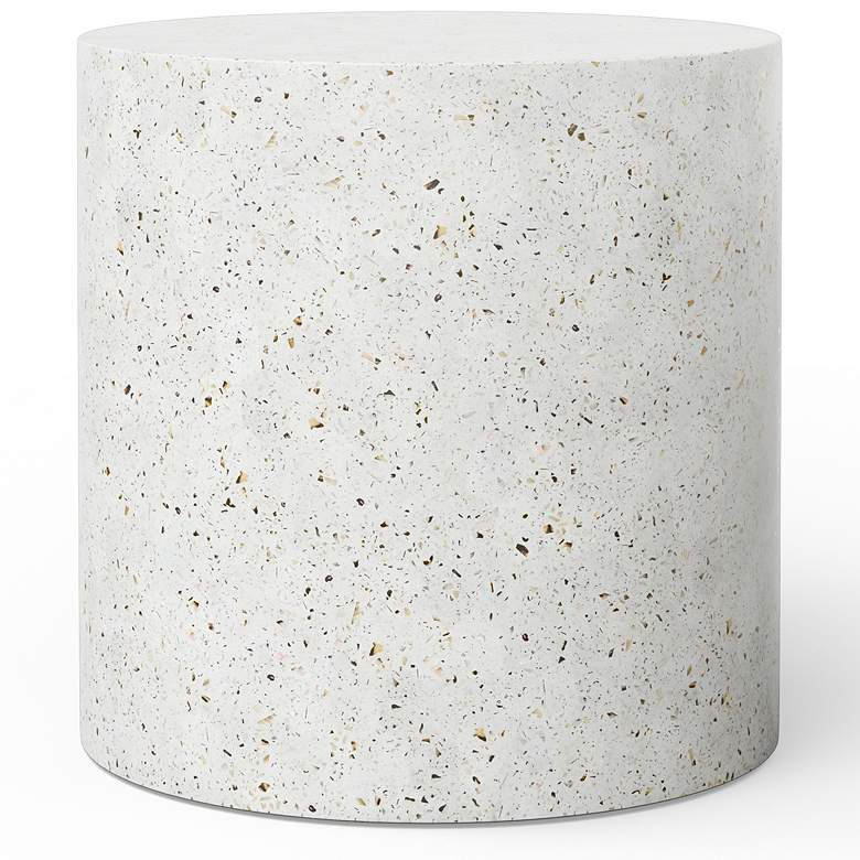 Image 3 Mixx Una 19.75" Wide Ivory Terrazzo End Table more views