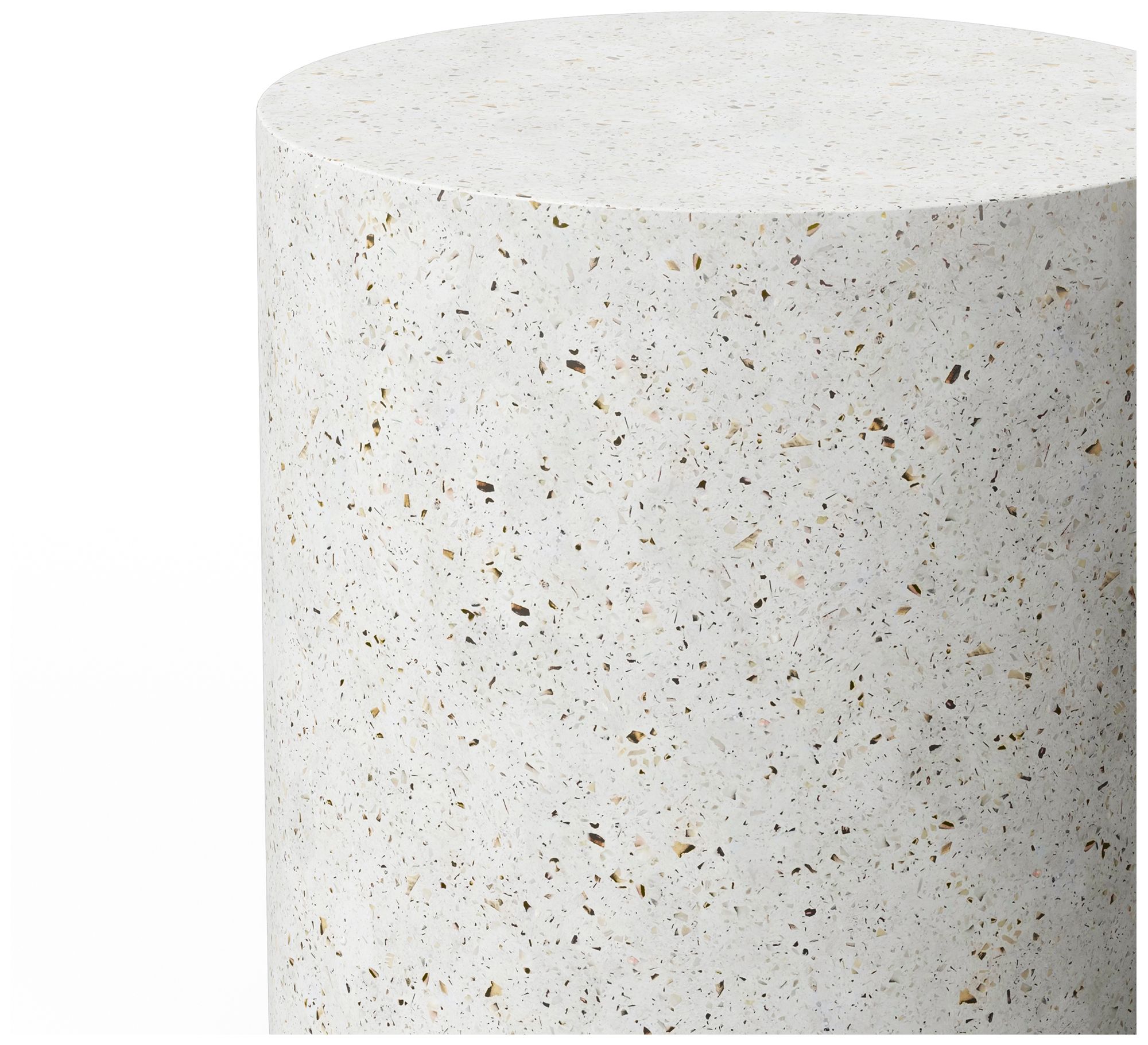 Image 4 Mixx Una 19.75" Wide Ivory Terrazzo End Table more views