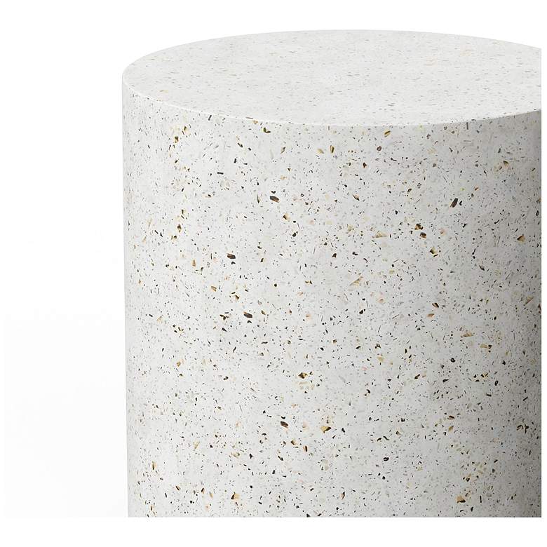 Image 4 Mixx Una 19.75" Wide Ivory Terrazzo End Table more views