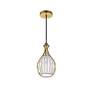Miya 6 3/4" Wide Brass Teardrop Mini Pendant