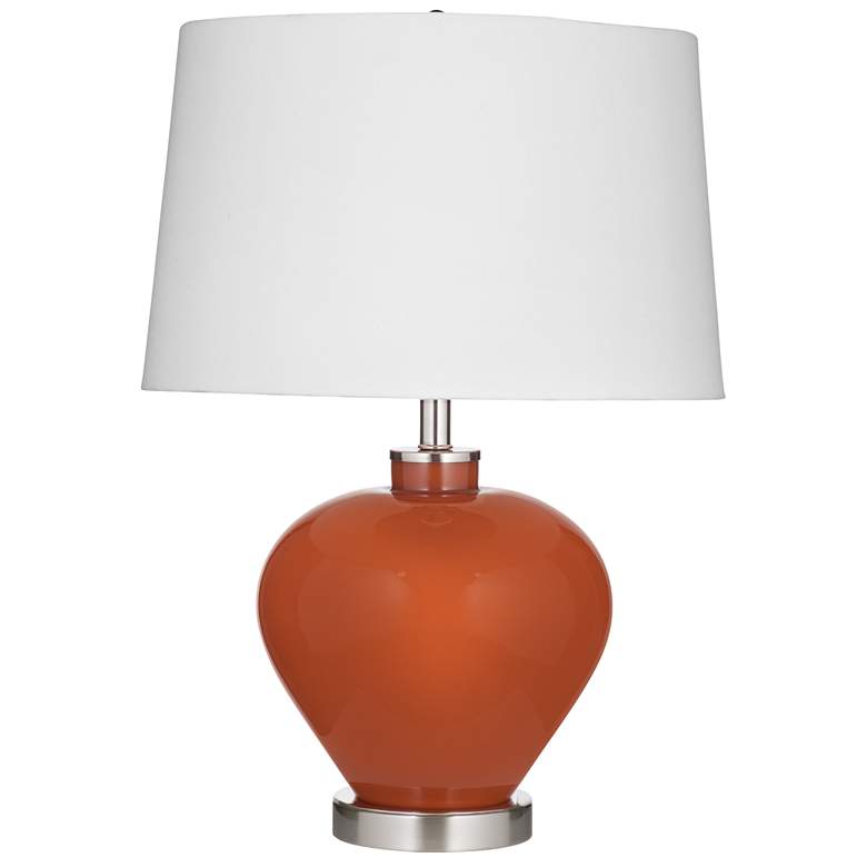 Image 1 Mizz 24" Contemporary Styled Orange Table Lamp