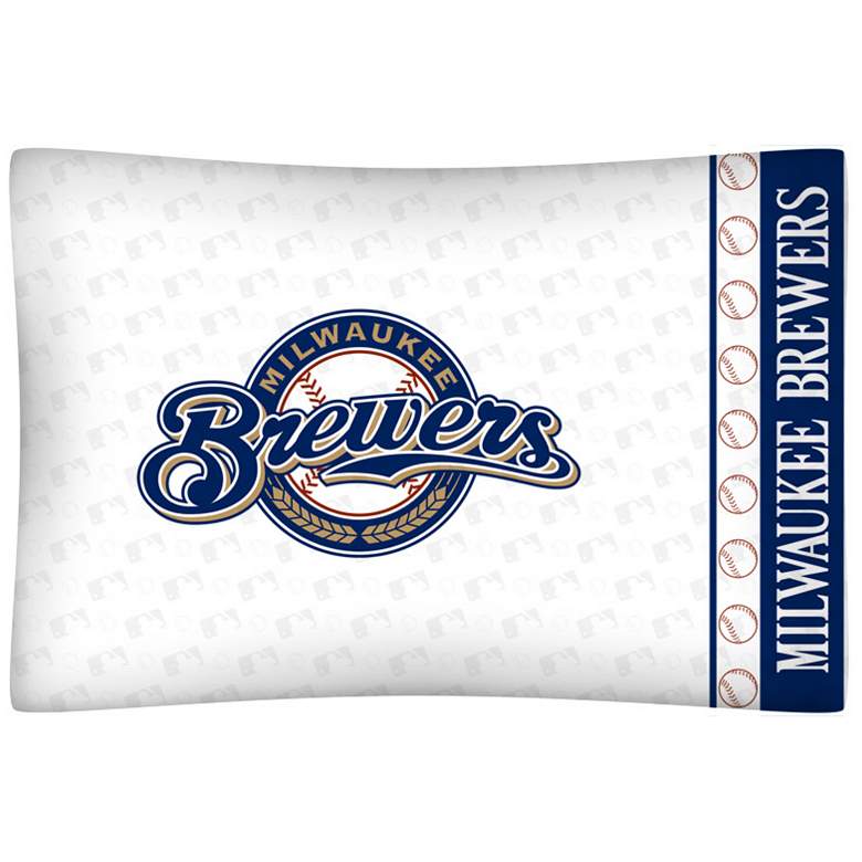 Image 1 MLB Milwaukee Brewers Micro Fiber Pillow Case