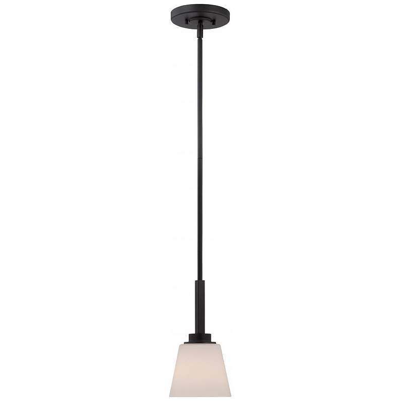 Image 1 Mobili; 1 Light; Mini Pendant with Satin White Glass