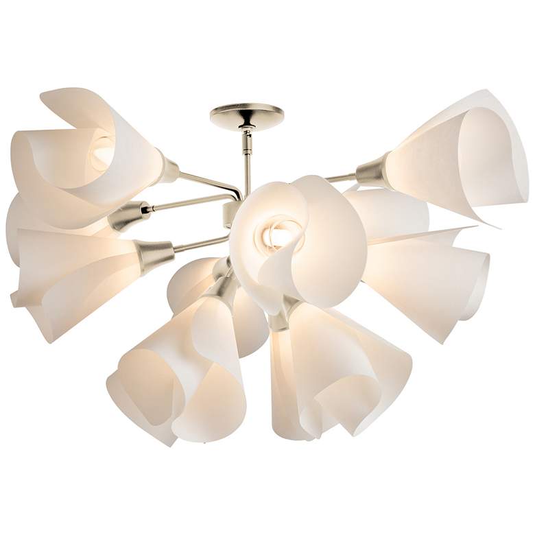 Image 1 Mobius 12-Light Semi-Flush - Soft Gold Finish - Spun Frost Shade