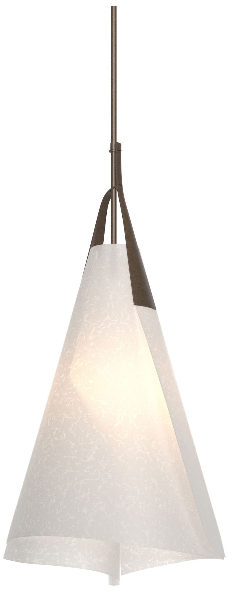 Mobius 13.5" Wide Bronze Tall Pendant w/ Spun Frost