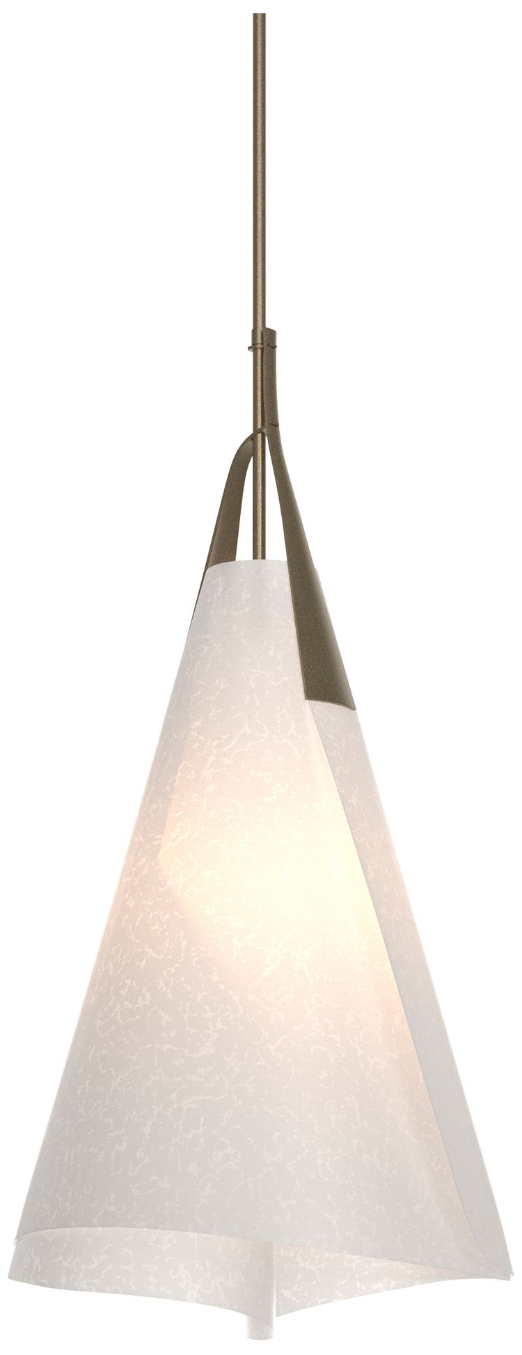 Mobius 13.5" Wide Soft Gold Tall Pendant w/ Spun Frost