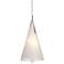 Mobius 13.5" Wide Sterling Tall Pendant With Spun Frost Shade