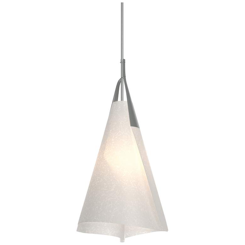 Image 1 Mobius 13.5" Wide Vintage Platinum Tall Pendant With Spun Frost Shade