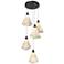 Mobius 17.3" Wide 5-Light Black Pendant With Spun Frost Shade